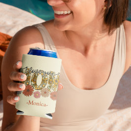 Porta-lata Eu te amo, mamãe vintage flores