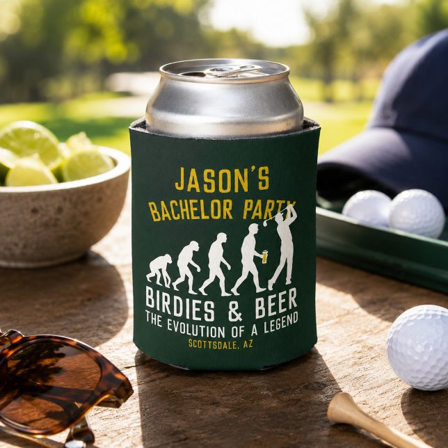 Porta-lata Evolução Divertida de Golfe Despedida de Solteiro  (Criador carregado)