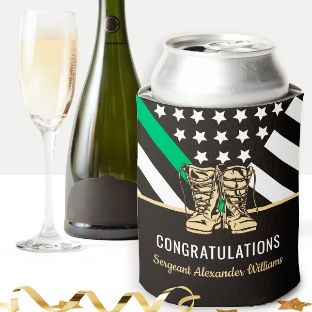 Porta-lata Exército de Bandeira da Linha Verde Magra (Criador carregado)