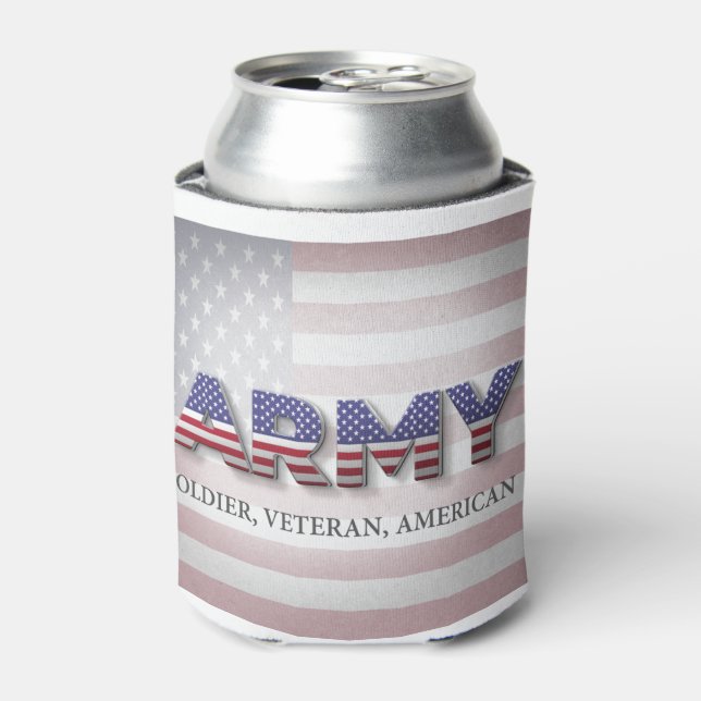 Porta-lata Exército “Soldado, Veterano, Americano” (Can Front)