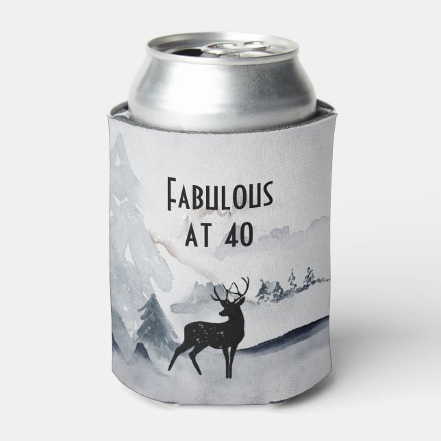 Porta-lata Fabuloso em 40 Majestous Deer Watercolor (Can Front)