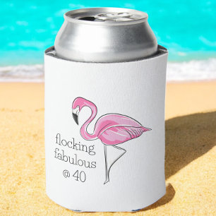 Porta-lata Fabuloso Flamingo, rosa, ao quarenta