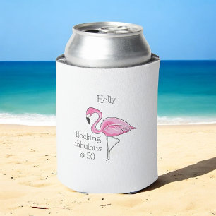 Porta-lata Fabuloso Flamingo Rosa, Fabuloso aos 50 Personaliz
