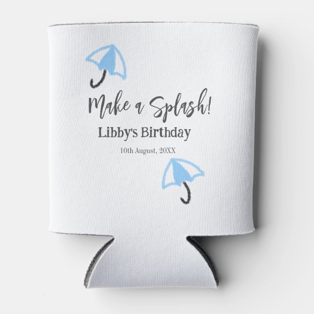 Porta-lata Faça o aniversário da piscina de verão do guarda-c (Frente)