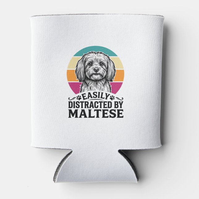Porta-lata Facilmente Distraído Pelo Design de Cachorro Vinta (Frente)