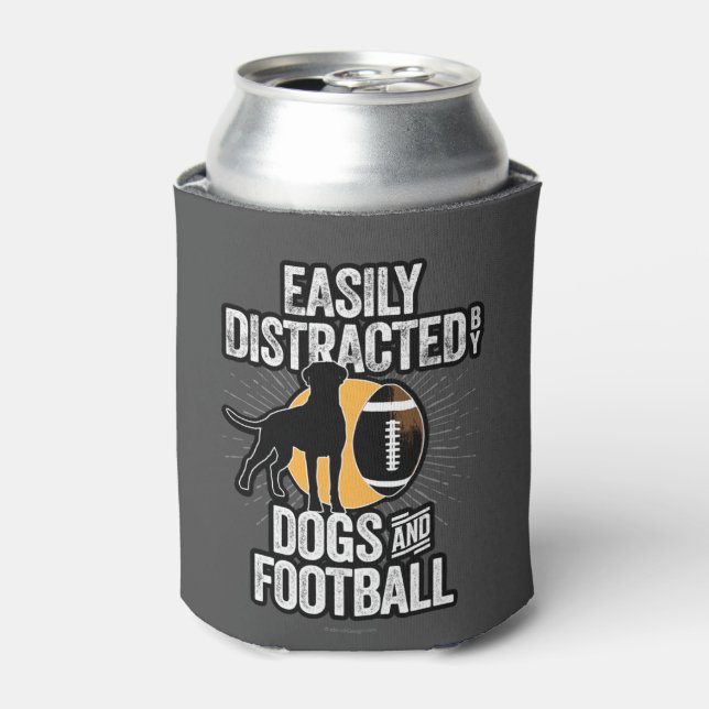 Porta-lata Facilmente distraído por Cães e Futebol (Can Front)