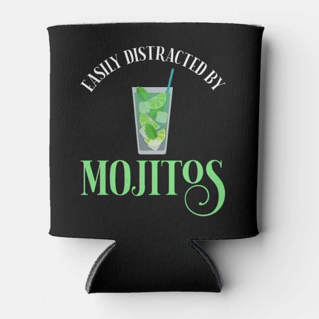 Porta-lata Facilmente Distraído Por Mojitos (Frente)