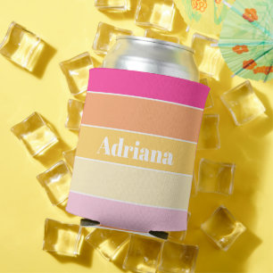 Porta-lata Faixa de cores personalizada amarela colorido cor-