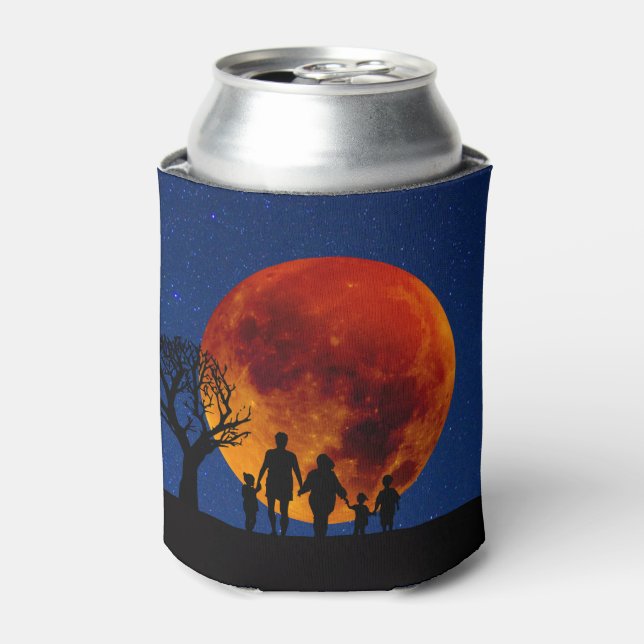 Porta-lata Família de Eclipse Lunar de Lua Sanguínea (Can Front)