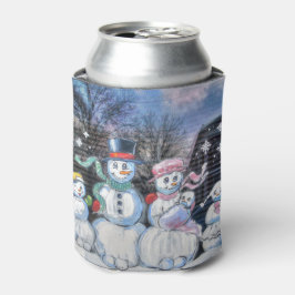 Porta-lata Família Snowman