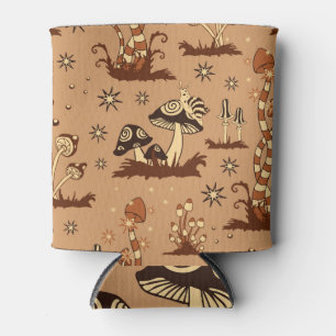 Porta-lata Fantasia de mushroom, papel de parede da floresta