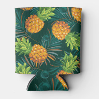 Porta-lata Fantasia tropical: Abacaxis e Palmas