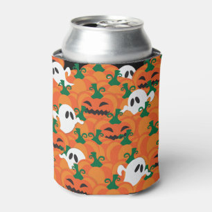 Porta-lata Fantasmas de Halloween no Campo de Abóbora Assombr