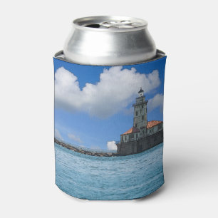 Porta-lata Farol do porto de Chicago Painterly