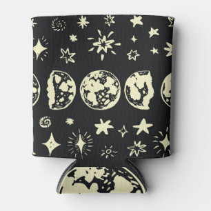 Porta-lata Fases da Lua: Vintage Starry Night.