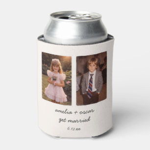 Porta-lata Favor de casamento com foto da infância em snapsho