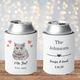 Porta-lata Favor de Casamento de Gato British Shorthair para 