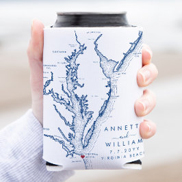 Porta-lata Favor de Casamento Moderno Mínimo de Virginia Beac