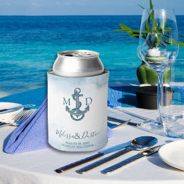 Porta-lata Favor de Casamento Náutico de Âncora Aquática de P