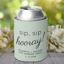 Favor de Casamento Sip Sip Hooray Verde Sage