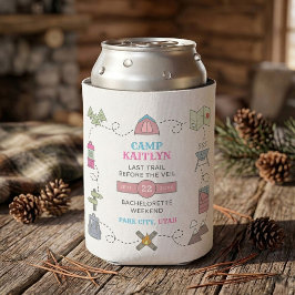 Porta-lata Favor de despedida de solteira na Camp Bach Wilder