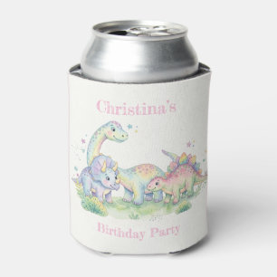 Porta-lata Favor de festa de aniversário de dinossauro em aqu