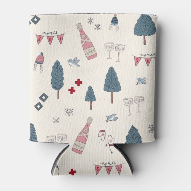 Porta-lata Favor de festa de despedida de solteira de inverno (Frente)