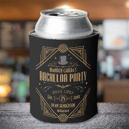 Porta-lata Favor de Festa de Despedida de Solteiro Art Déco E