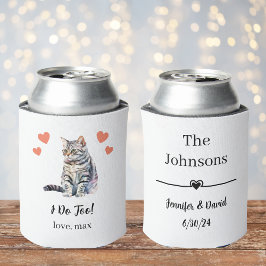Porta-lata Favor de Resfriador de Lata de Casamento de Gato A