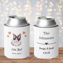 Porta-lata Favor de resfriador de lata de casamento de gato S