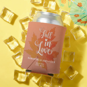 Porta-lata Favor do Casamento do Maple Leaf Terracotta