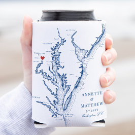 Porta-lata Favor do Casamento Elegante Washington DC