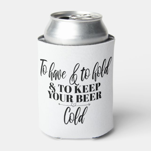 Porta-lata Favores do Casamento, Beer Coozies, Presente do Pa (Can Front)