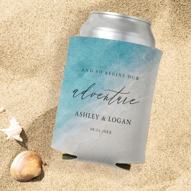 Porta-lata Favores do Casamento da Praia Summer (Criador carregado)