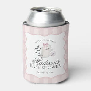 Porta-lata Favorzinhos de Chá de Bebê Fantasminha Rosa Pastel