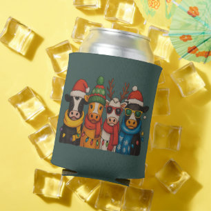 Porta-lata Fazenda Amante de Vaca de Natal Santa Highland 