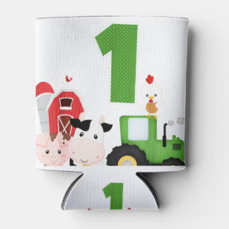 Porta-lata Fazenda Barreira Animais Trator primeiro aniversar