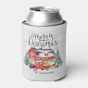 Porta-lata Fazenda de Árvore de Natal Caminhão Vermelho Vi