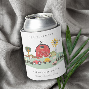 Porta-lata Fazenda Vermelho Bonito De Barnyard Animal Qualque