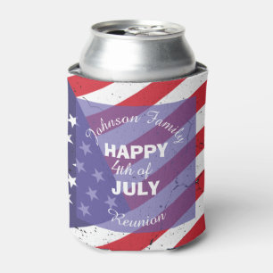 Porta-lata Feliz 4 de julho Reunião Familiar Patriótica