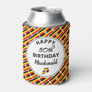 Porta-lata Feliz 50.º Aniversário do UGANDA FLAG