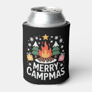 Porta-lata Feliz Acampamento de Natal Árvore da Fogueira de N