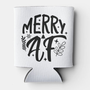 Porta-lata Feliz Af Engraçado Floco de Natal Xmas