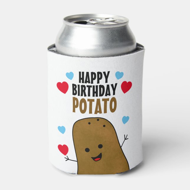 Porta-lata Feliz Aniversário Batata (Can Front)