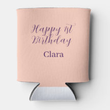 Feliz aniversário de 1 ano laranja roxo boho retrô