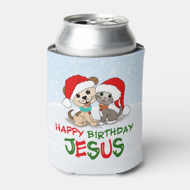 Porta-lata Feliz aniversário Jesus (Can Front)