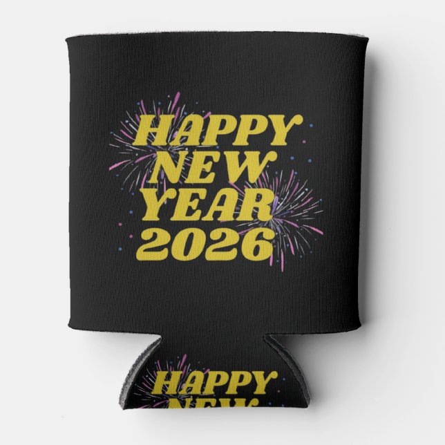 Porta-lata Feliz Ano Novo 2026 (Frente)