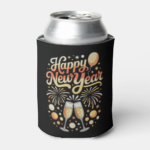 Porta-lata Feliz Ano Novo Véspera Brindes Temporada de Férias