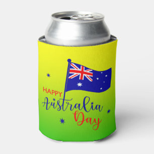 Porta-lata Feliz Dia da Austrália Bandeira Dourada Holanda