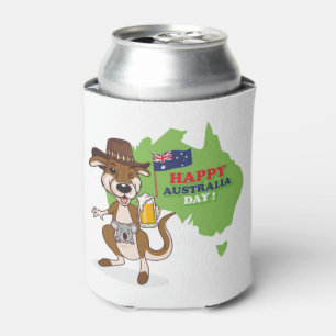 Porta-lata Feliz Dia da Austrália Kangaroo Koala